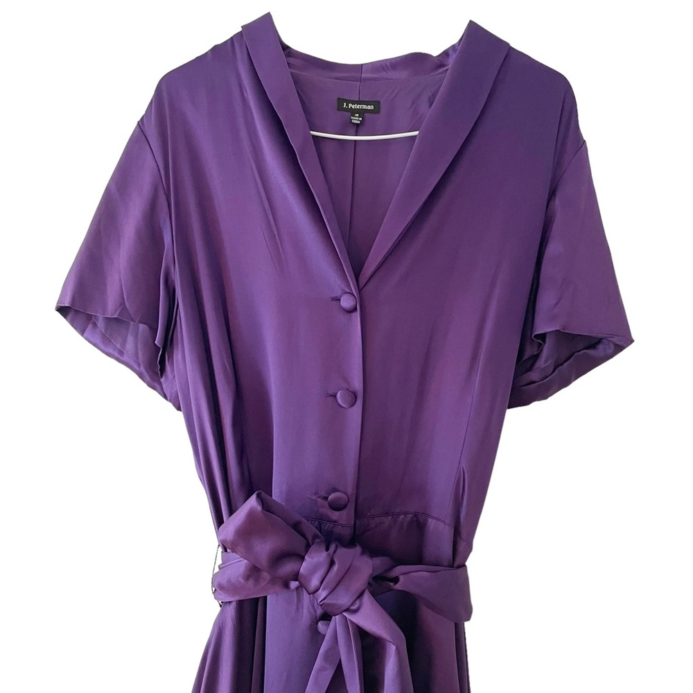 J. Peterman Purple Maxi Sundress with Flutter Sleeves - Picture 3 of 9